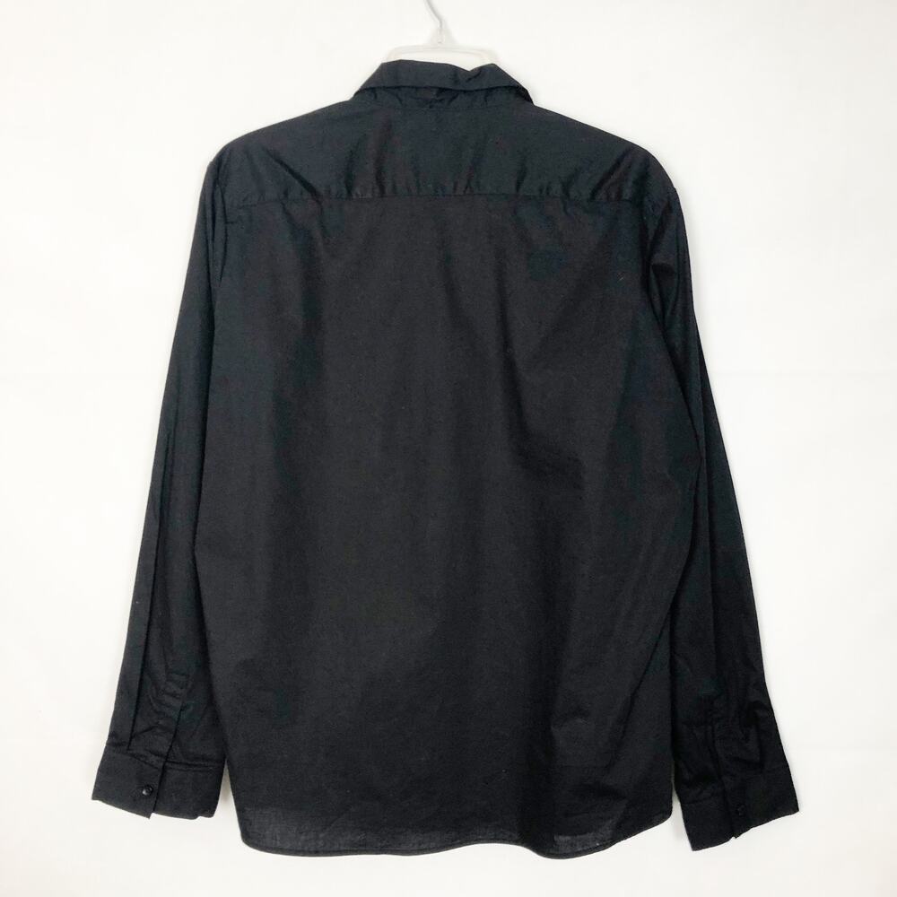 Women's Button Front Black Dress Shirt Size 18 Office Workwear Casual - Picture 6 of 10